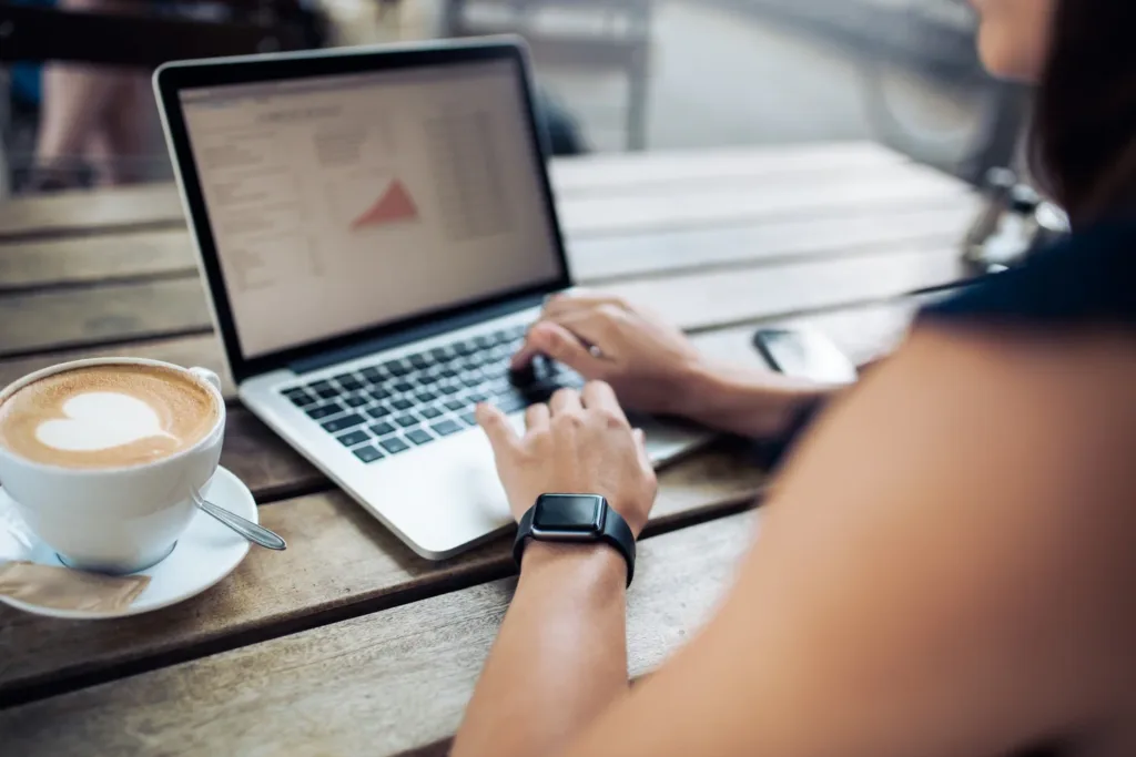 a woman working on Barista Scheduling Software