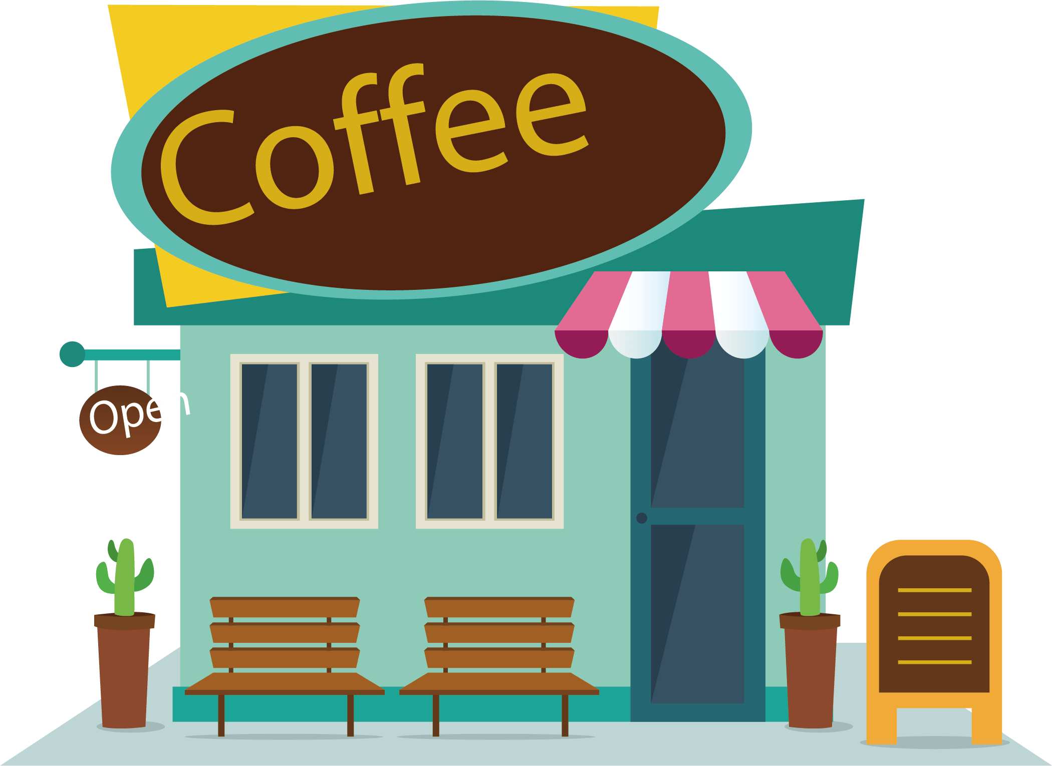 906 9067651 shop map coffee food fast vector cafe clipart