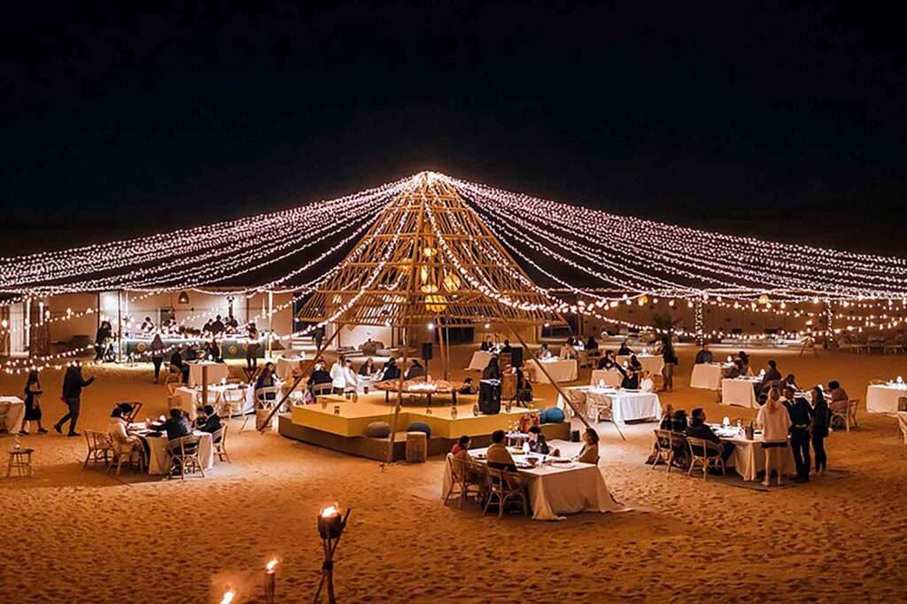 Dubai Desert Coffee Haven shown through dinein in the dessert