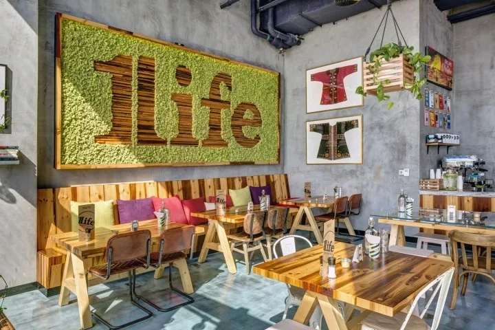  1 life cafe interior view of Dubai Creek Harbour