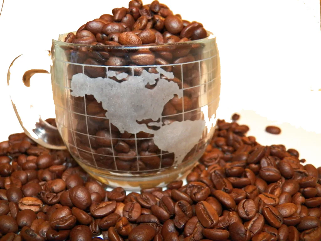  Coffee Business Software illustrated through a cup full of coffee beans.