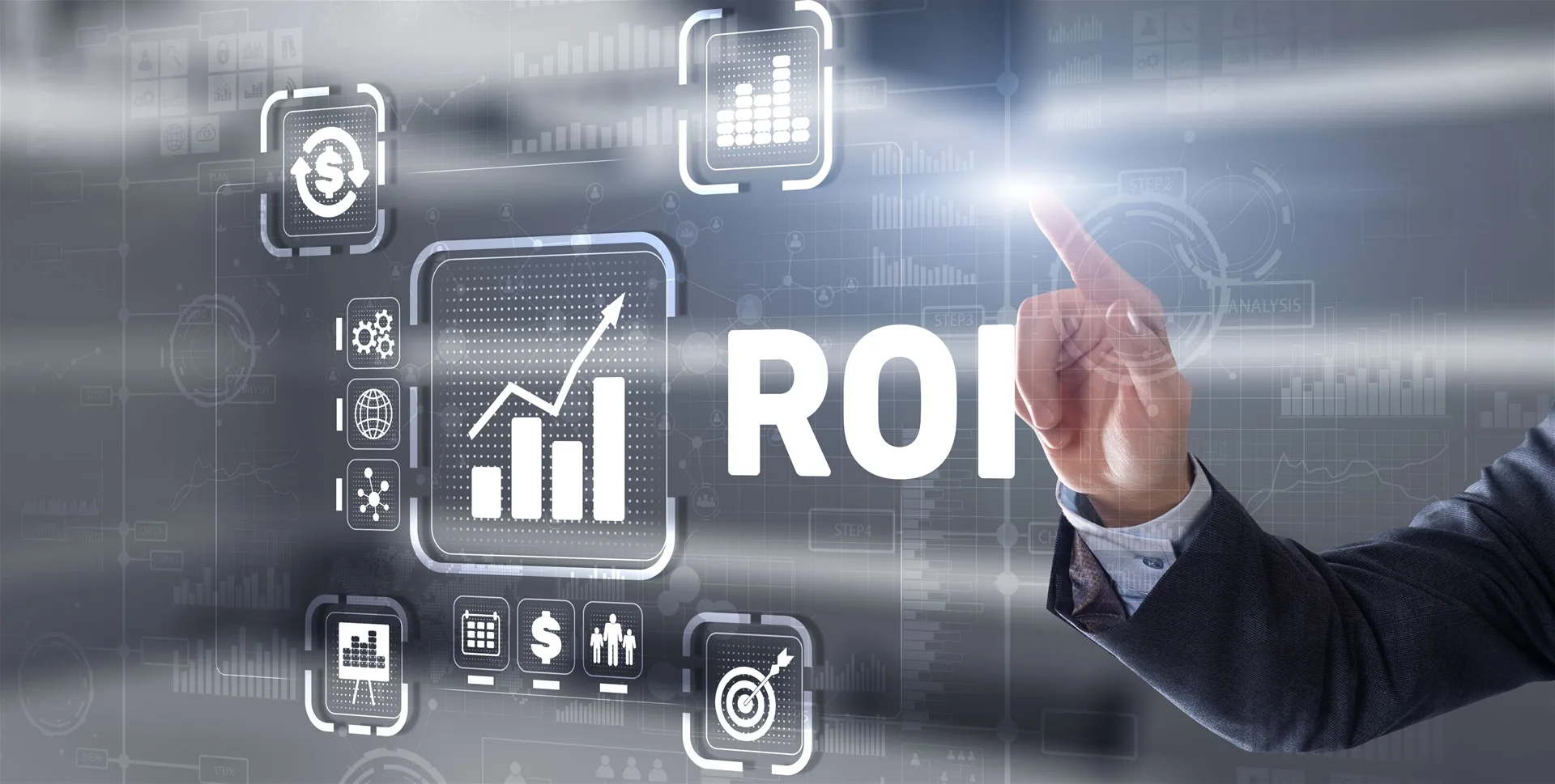 roi return investment business technology analysis finance concept